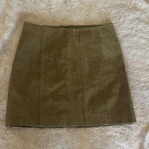 Free People Olive A-Line Mini Skirt